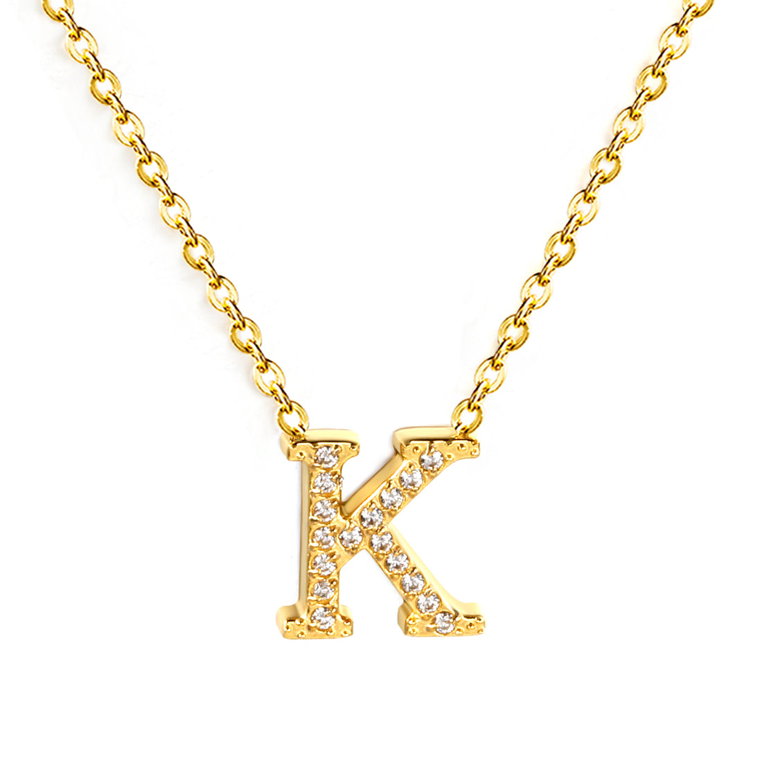 Letter K Pendant Necklace
