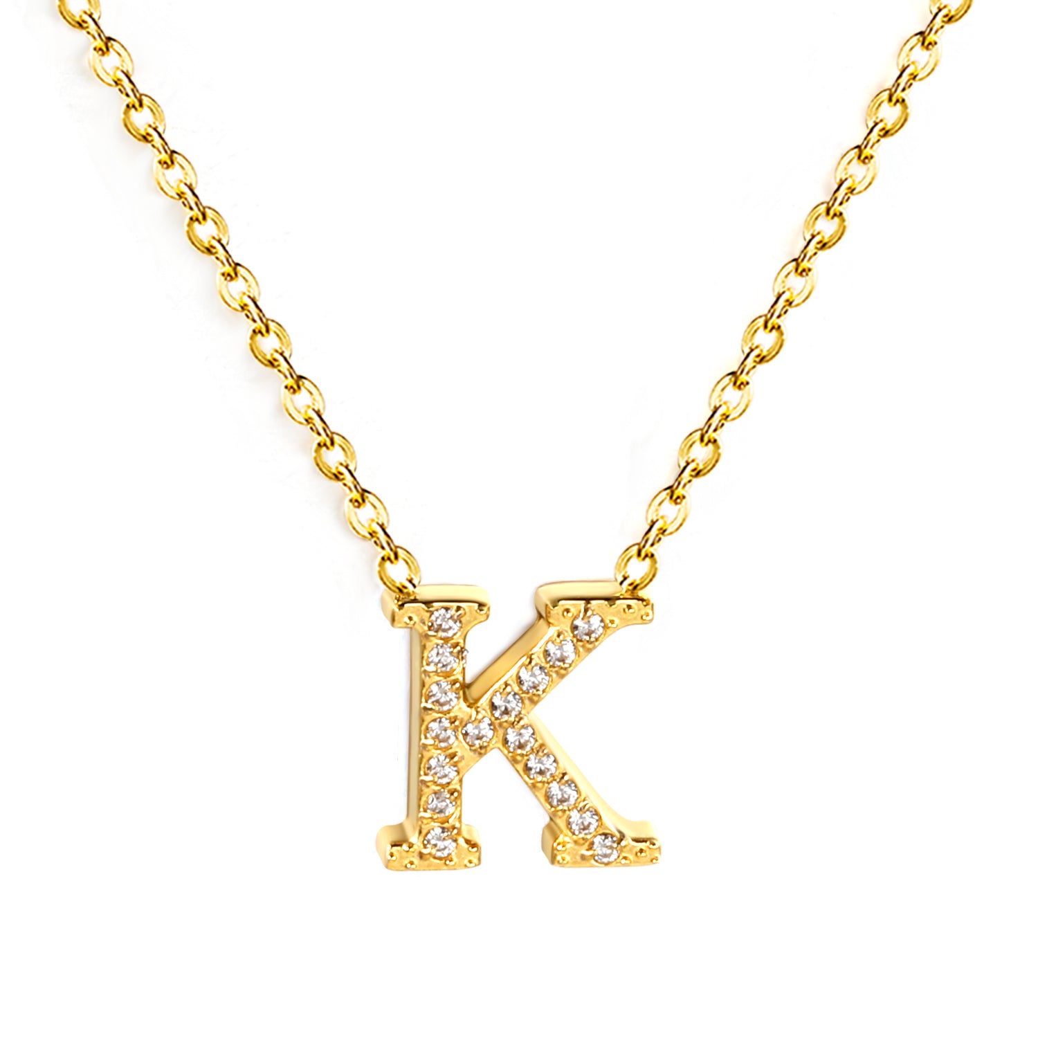 Letter K Pendant Necklace