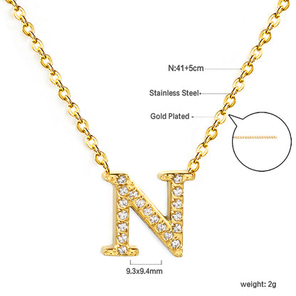 Letter N Pendant Necklace