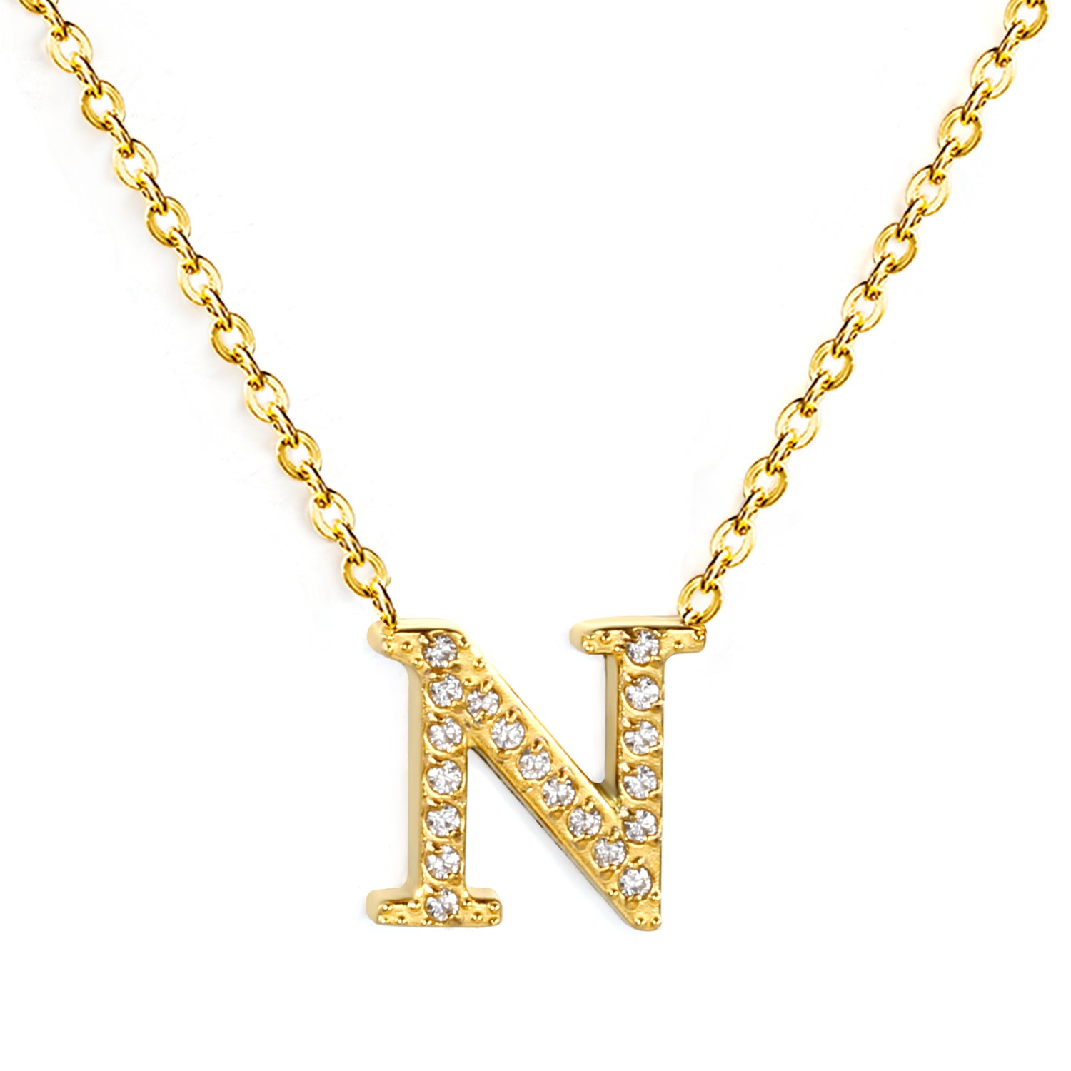 Letter N Pendant Necklace