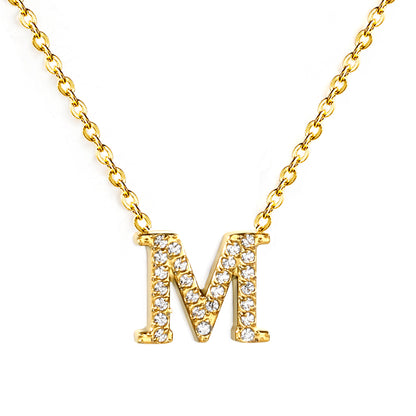 Letter M Pendant Necklace
