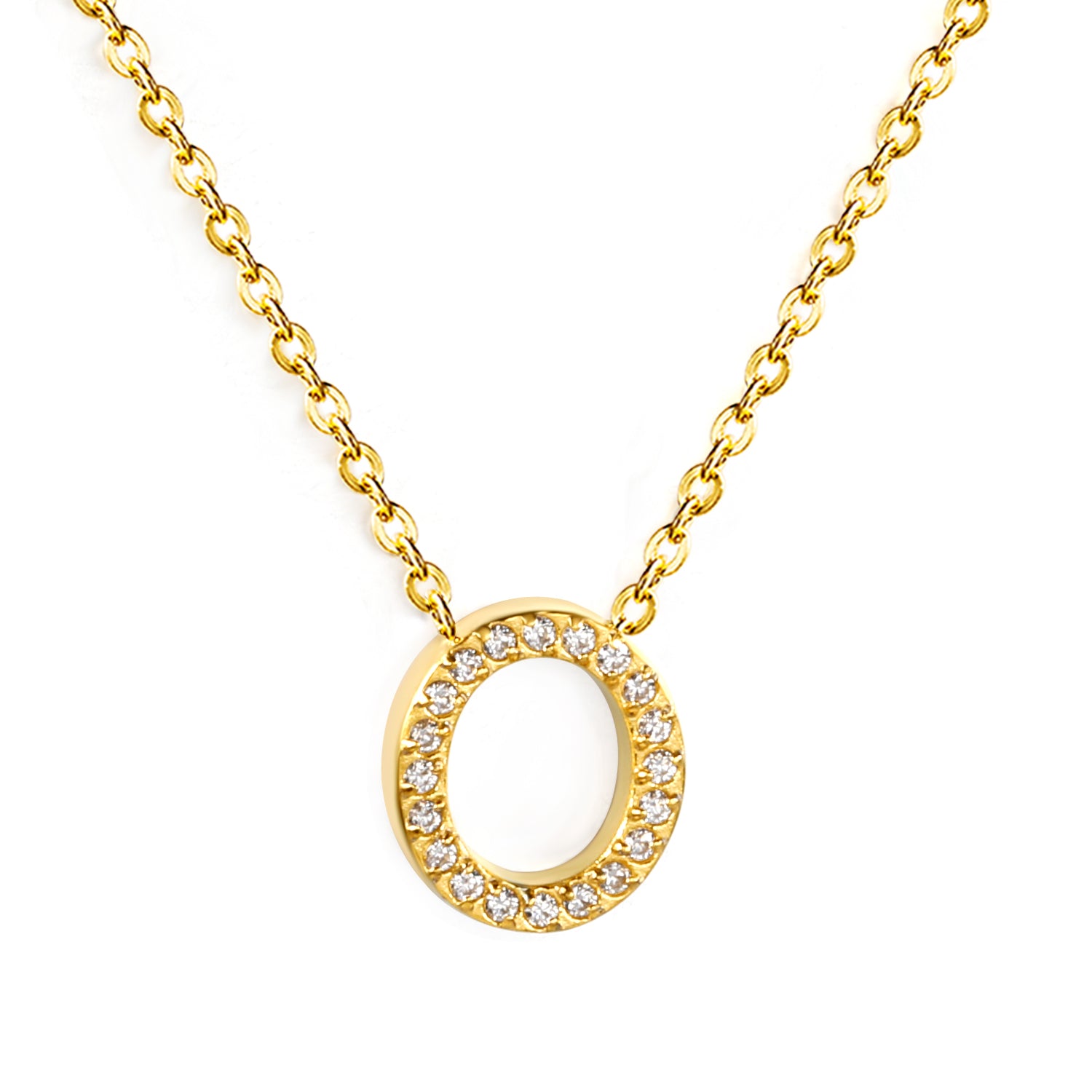 Letter O Pendant Necklace
