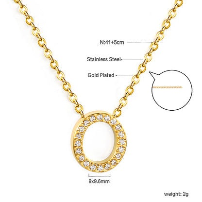 Letter O Pendant Necklace