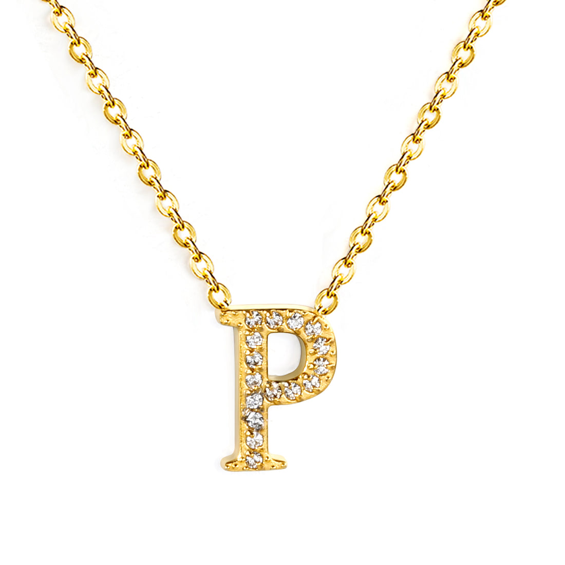 Letter P Pendant Necklace