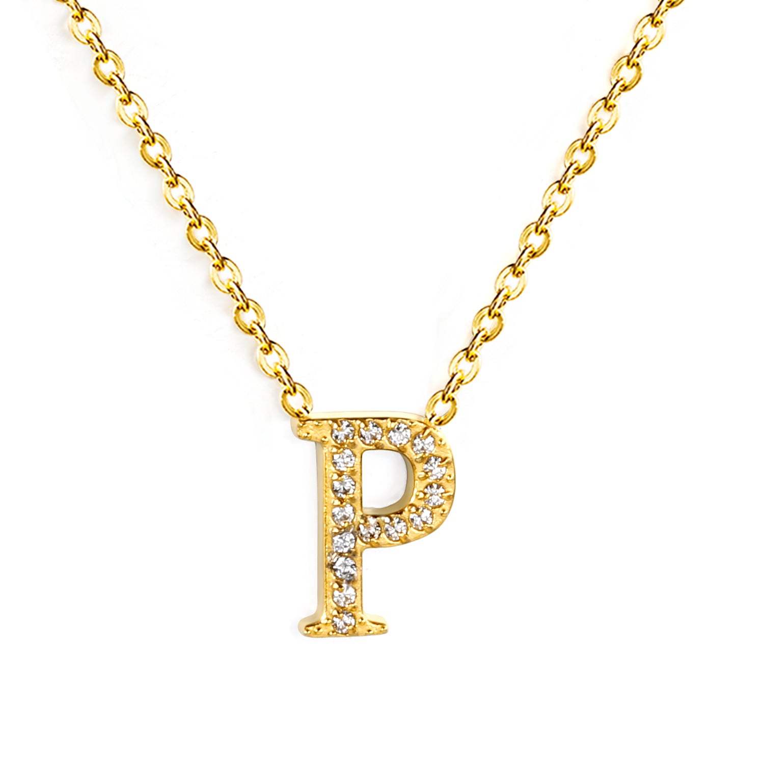 Letter P Pendant Necklace
