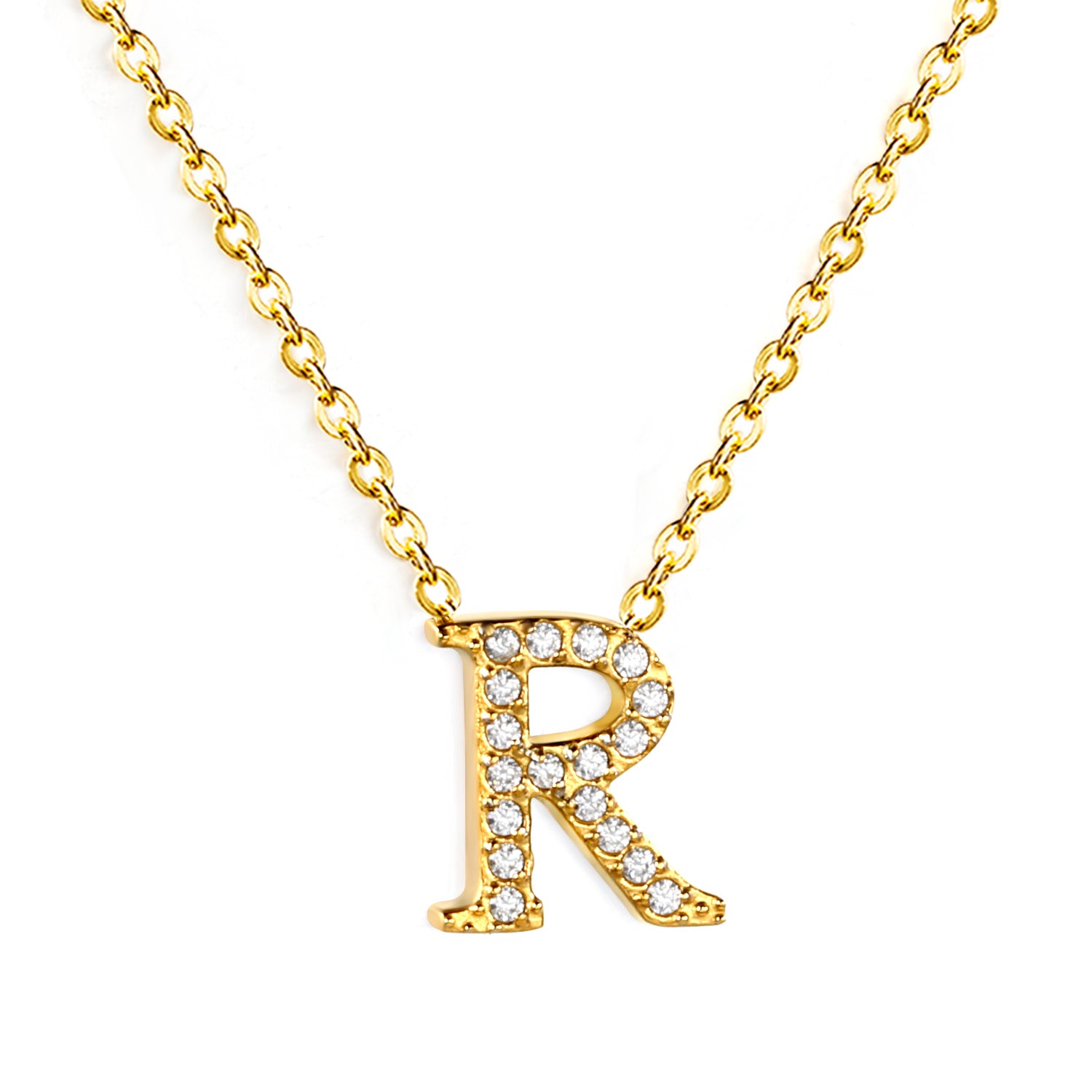 Letter R Pendant Necklace