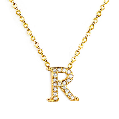 Letter R Pendant Necklace