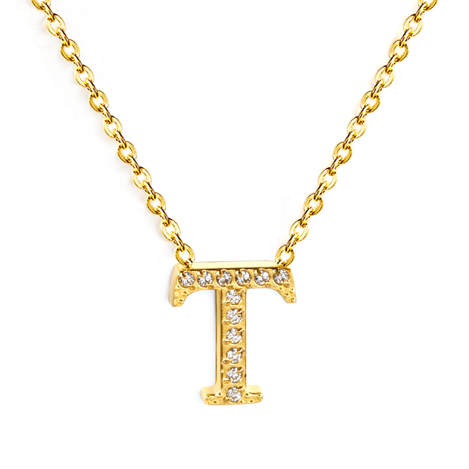 Letter T Pendant Necklace