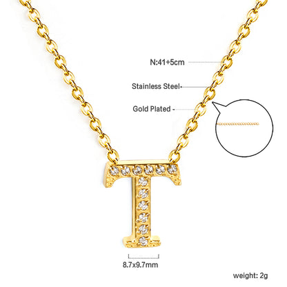 Letter T Pendant Necklace