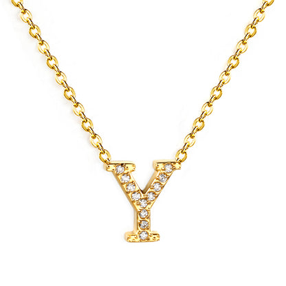 Letter Y Pendant Necklace