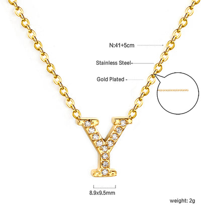 Letter Y Pendant Necklace