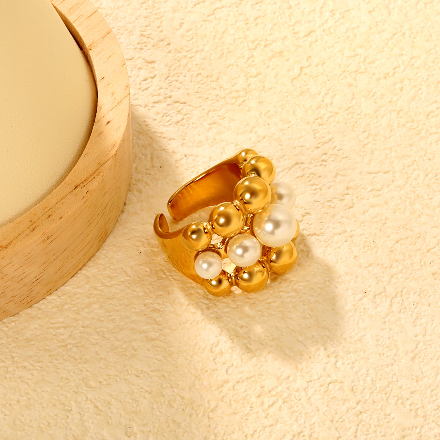 3 Layered Pearl Ring