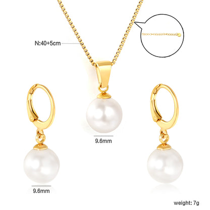 Pearl Drop Pendant Set