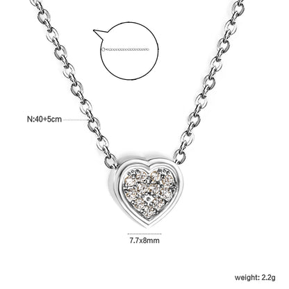 Silver Heart Pendant Necklace