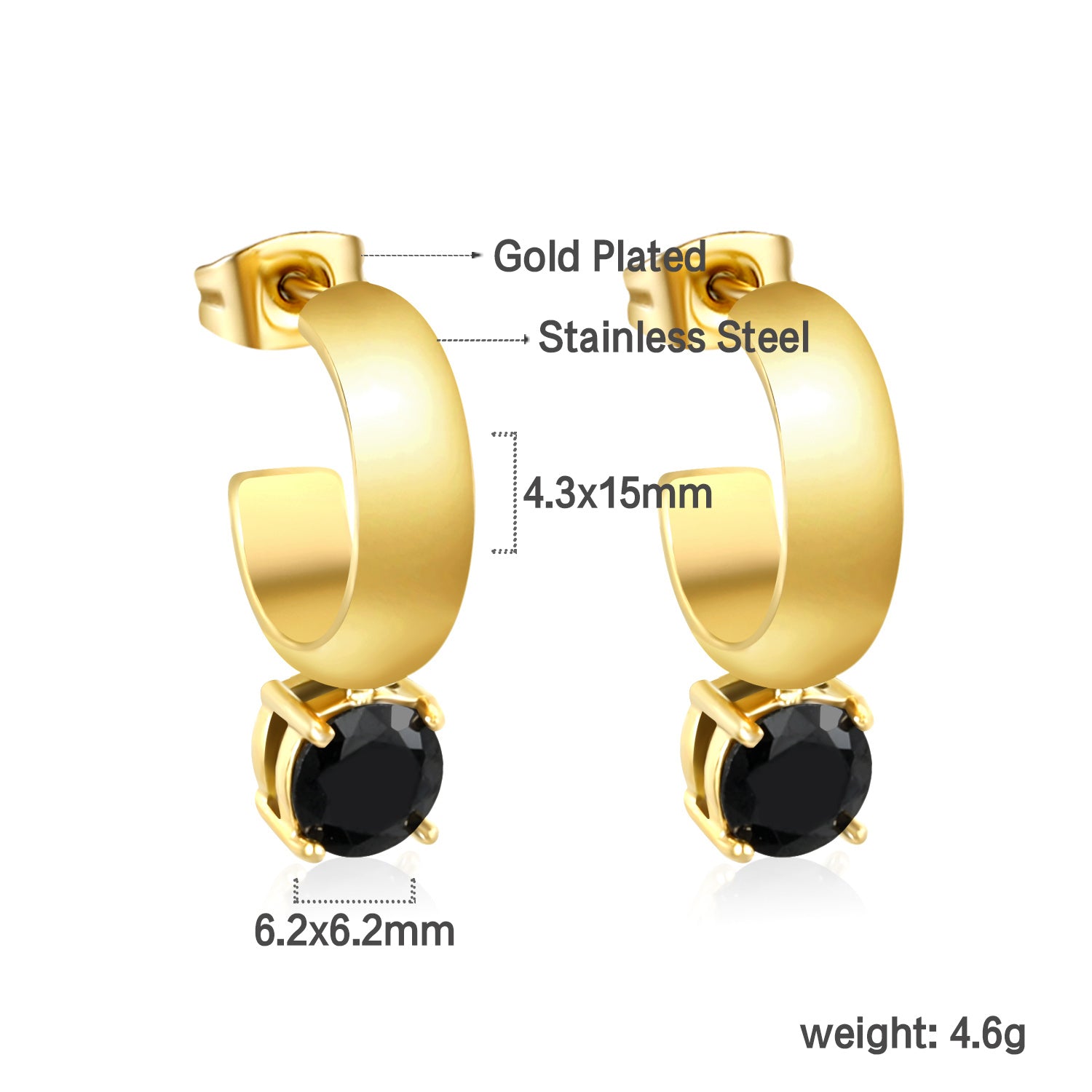Black Gold Danglers