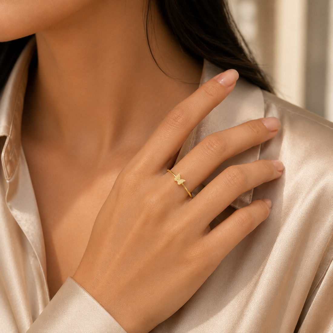 Butterfly Bliss Gold Ring