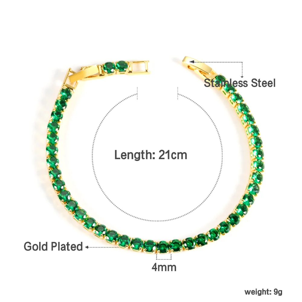 Green Diamond Loose Bracelet