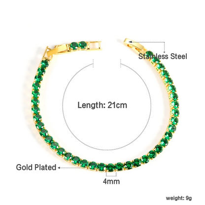 Green Diamond Loose Bracelet