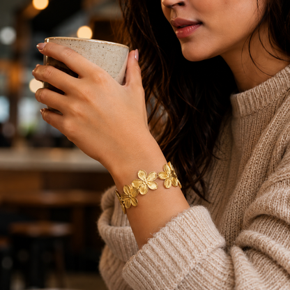 Gilded Floral Cuff