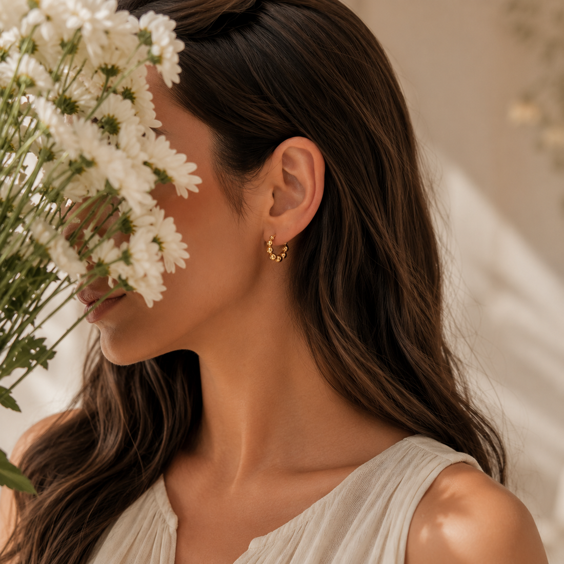 Gold Bubble Hoops