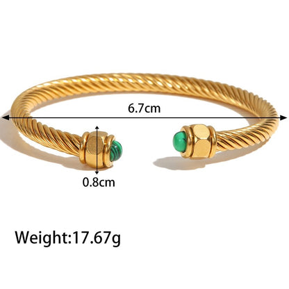Celeste &amp; Emerald Bangles Pair