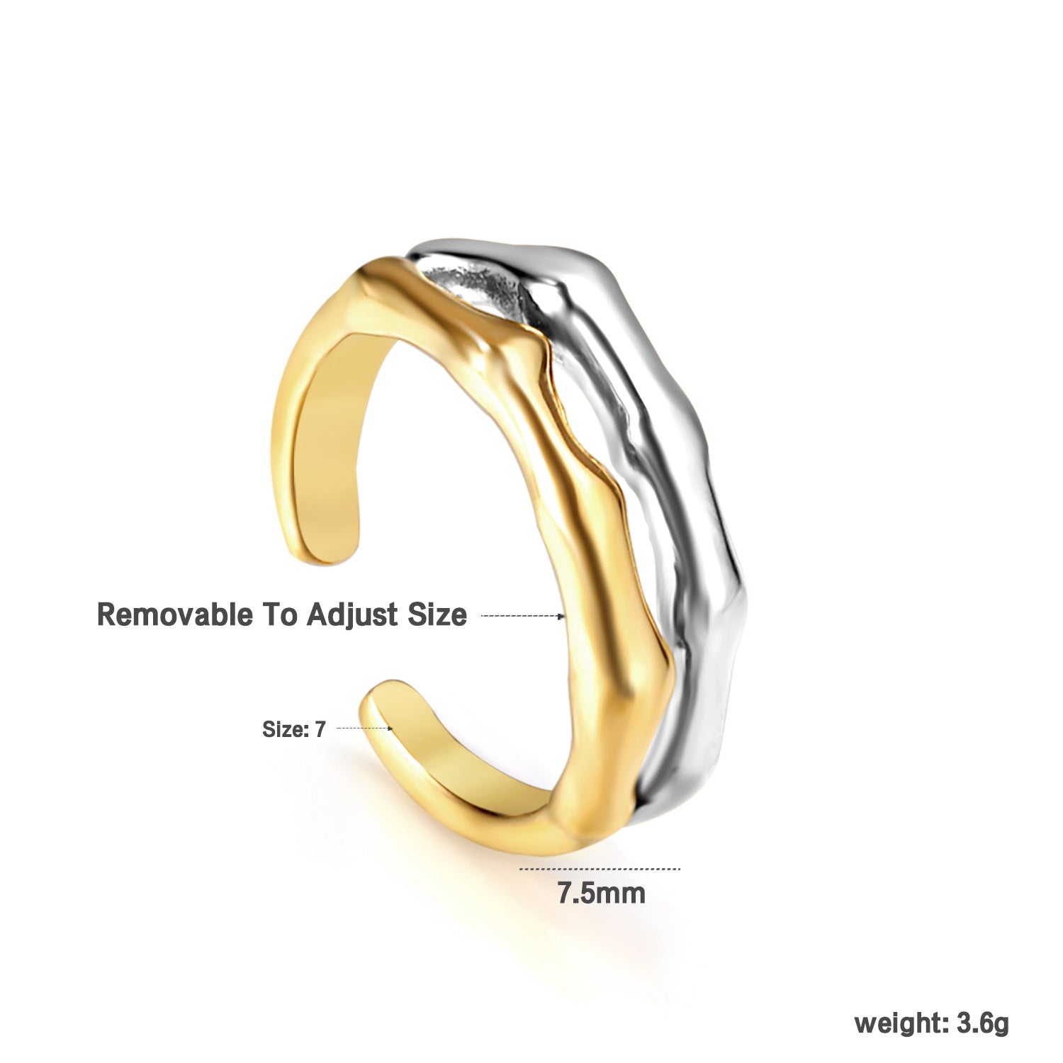 Two Toned Bamboo Ring