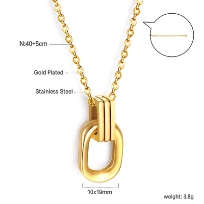 Gold Clip Pendant Necklace