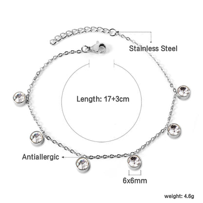 Silver Diamond Loose Bracelet