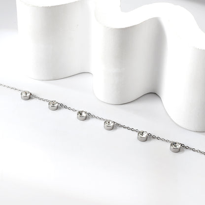 Silver Diamond Loose Bracelet