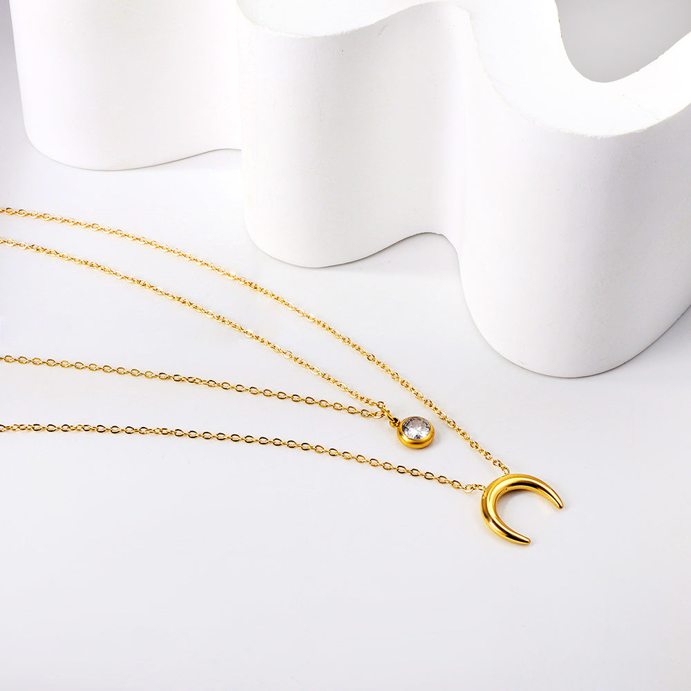 Horse Shoe Layered Necklace
