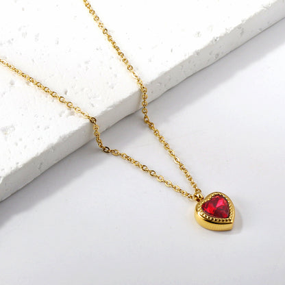 Red Heart Pendant Necklace