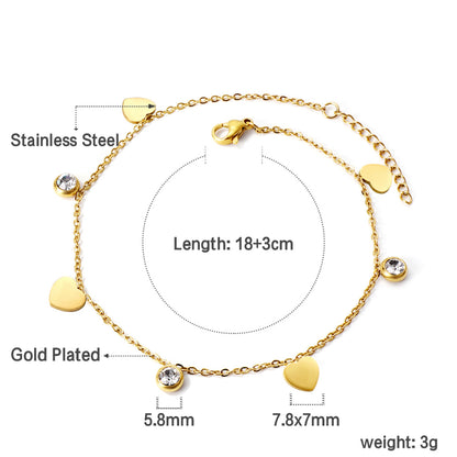 Heart Diamond Loose Bracelet