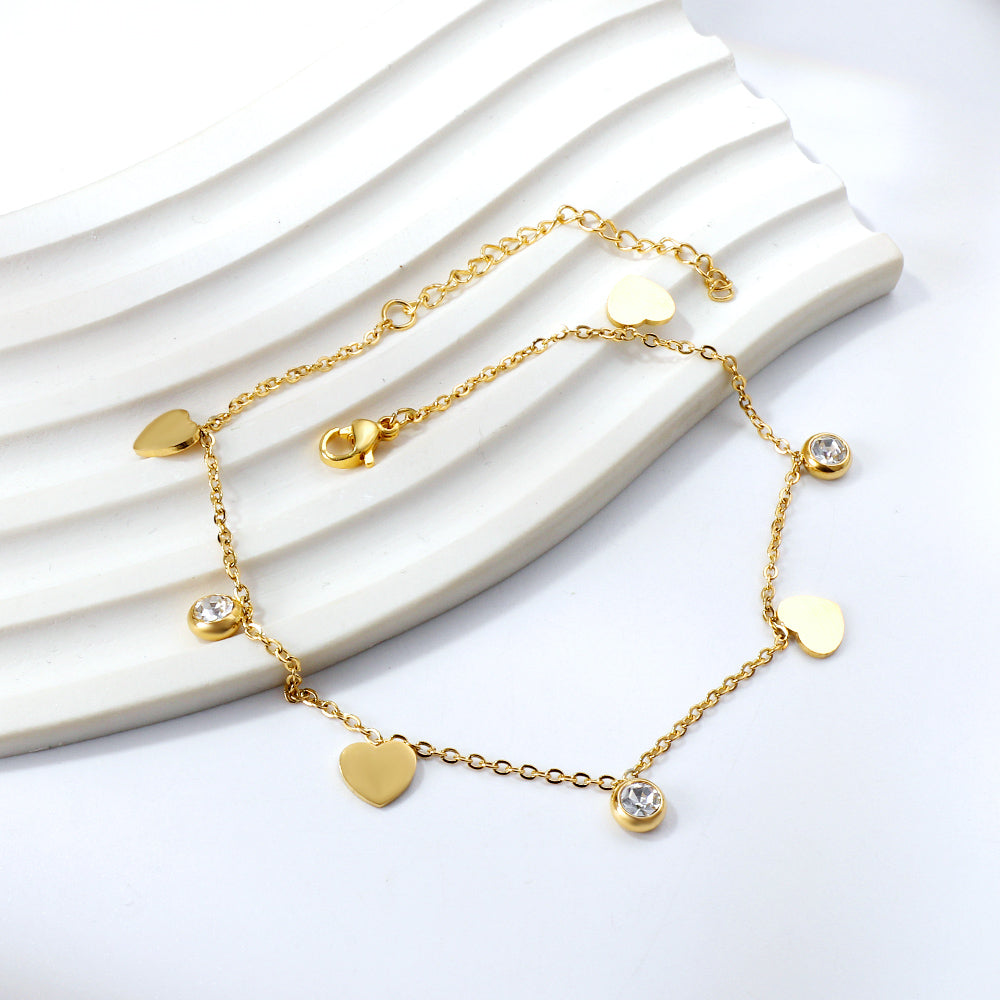 Heart Diamond Loose Bracelet