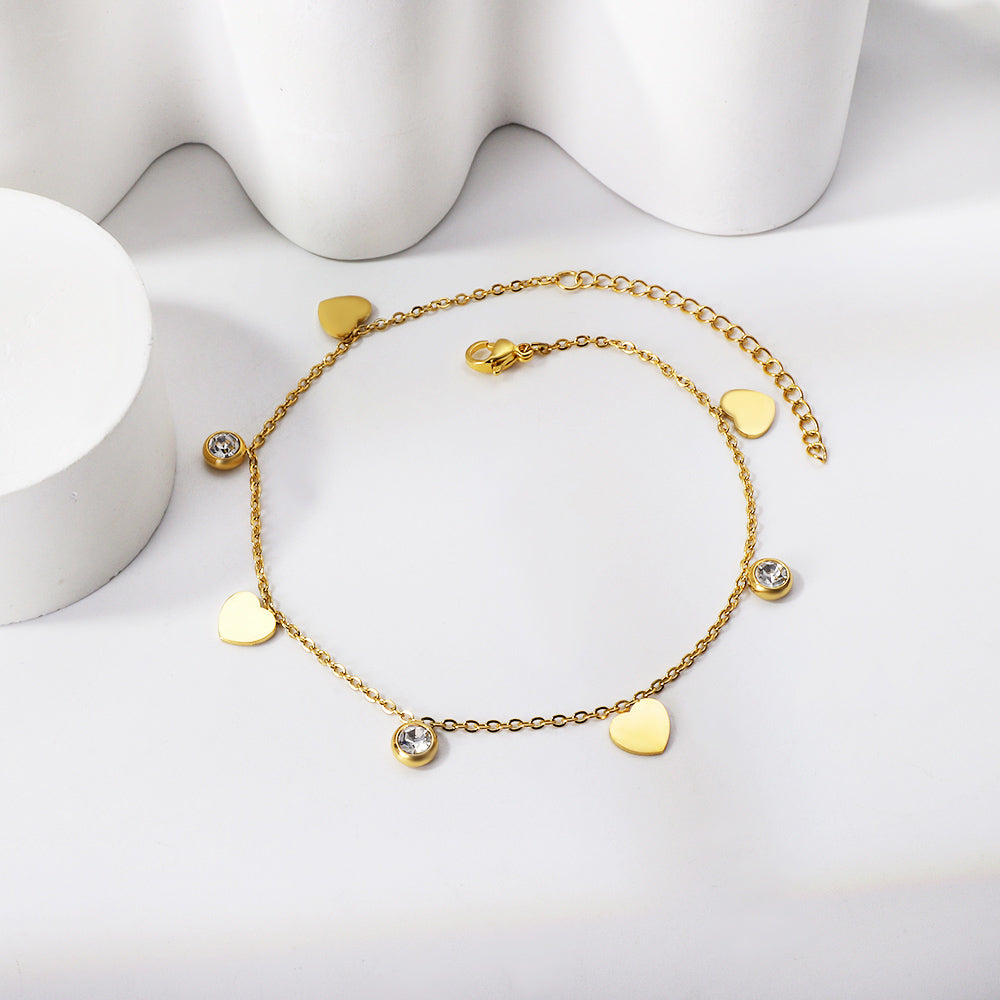 Heart Diamond Loose Bracelet