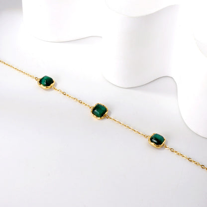 Square Green Loose Bracelet