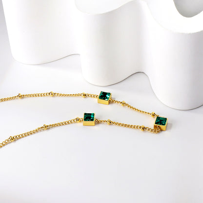 Green Square Necklace