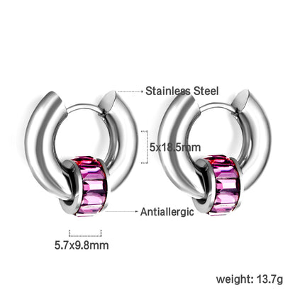 Purple Wheel Silver Dangler