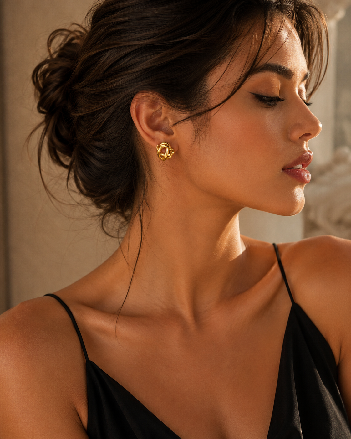 Interlinked Gold Studs