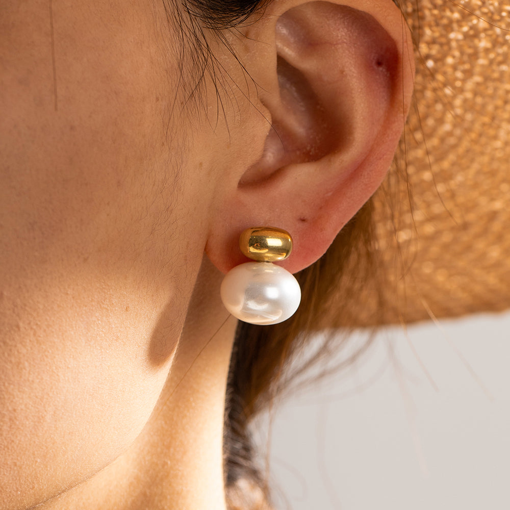 Gold and Pearl Studs