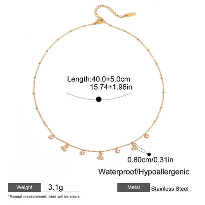 Dainty Diamond Charms Necklace