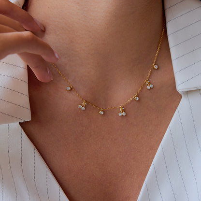 Dainty Diamond Charms Necklace