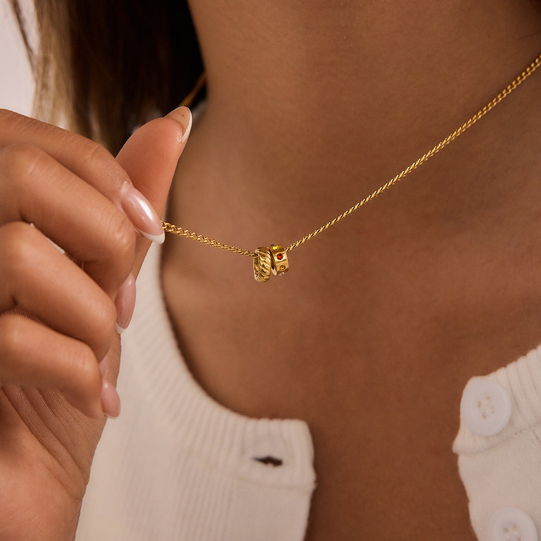 Two Rings Necklace