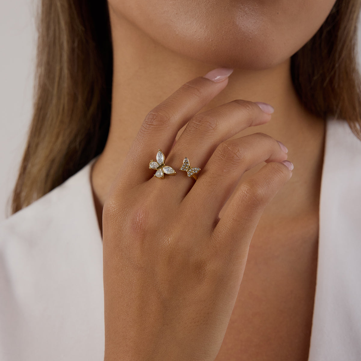 Mother of Pearl Butterfly Ring