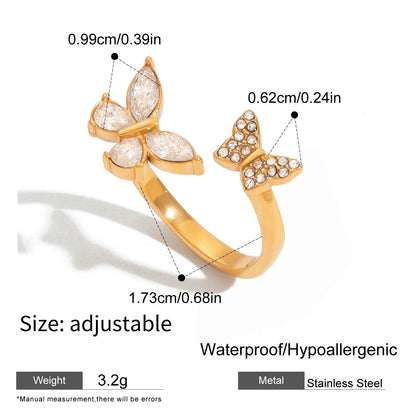 Mother of Pearl Butterfly Ring