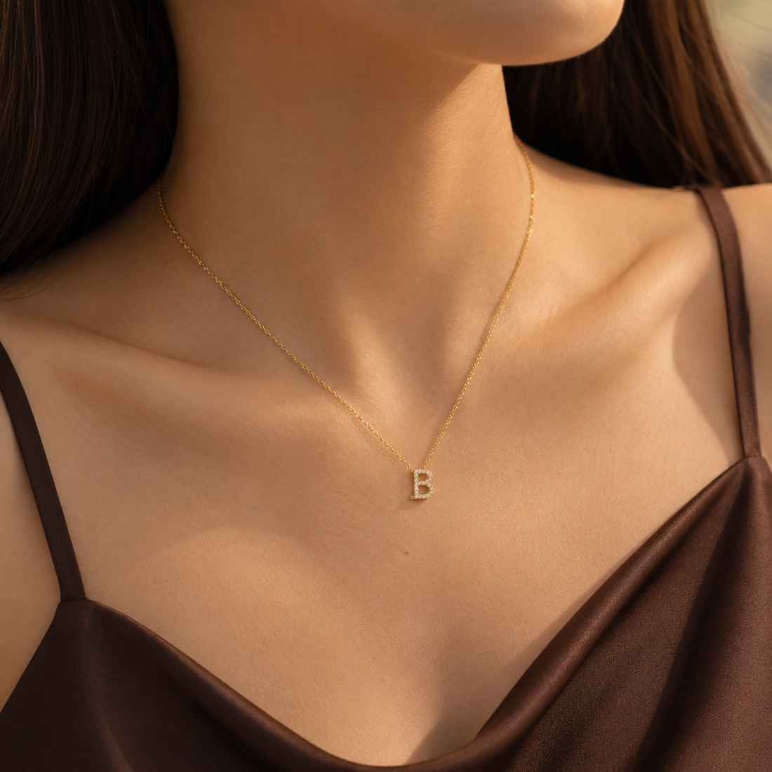 Letter B Pendant Necklace