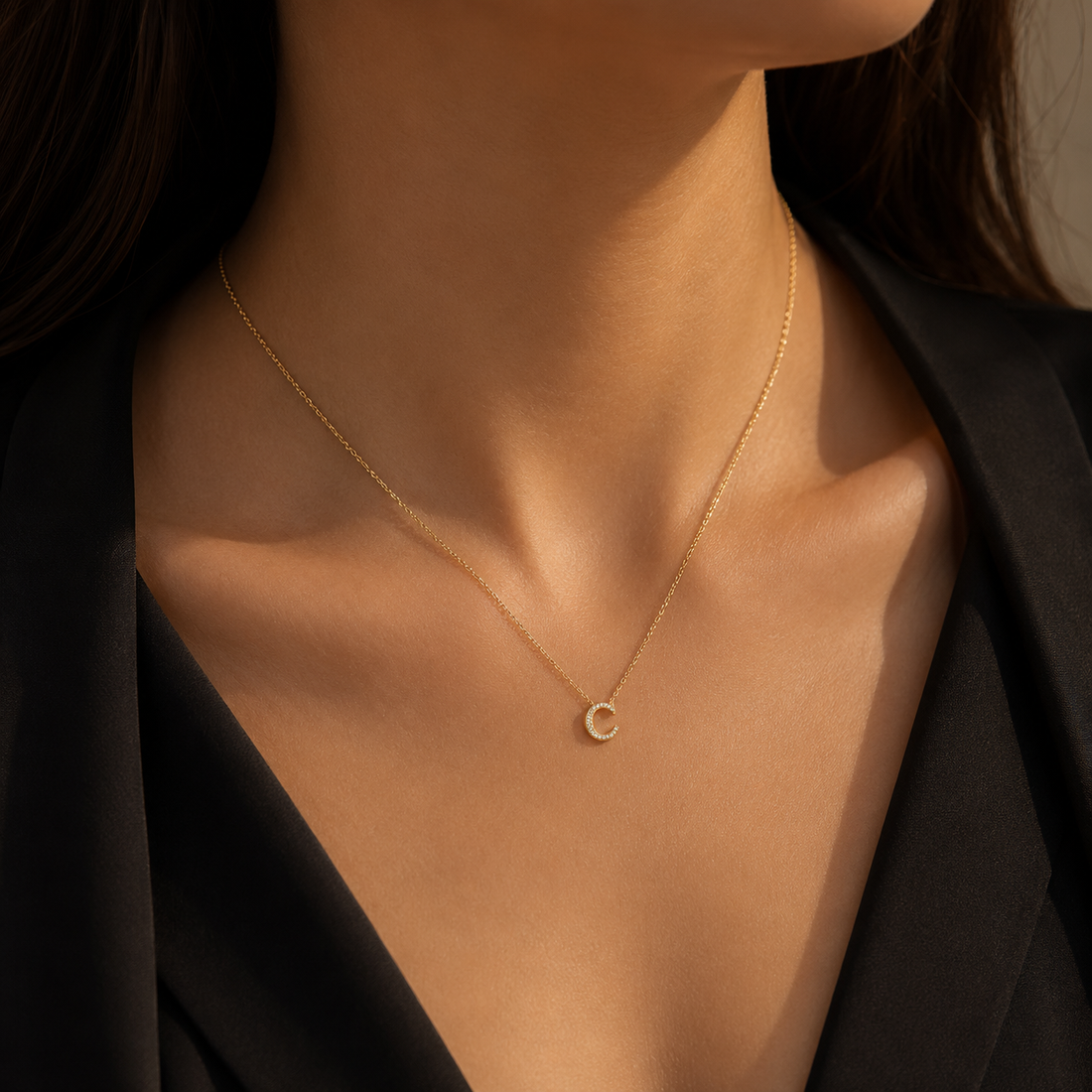 Letter C Pendant Necklace