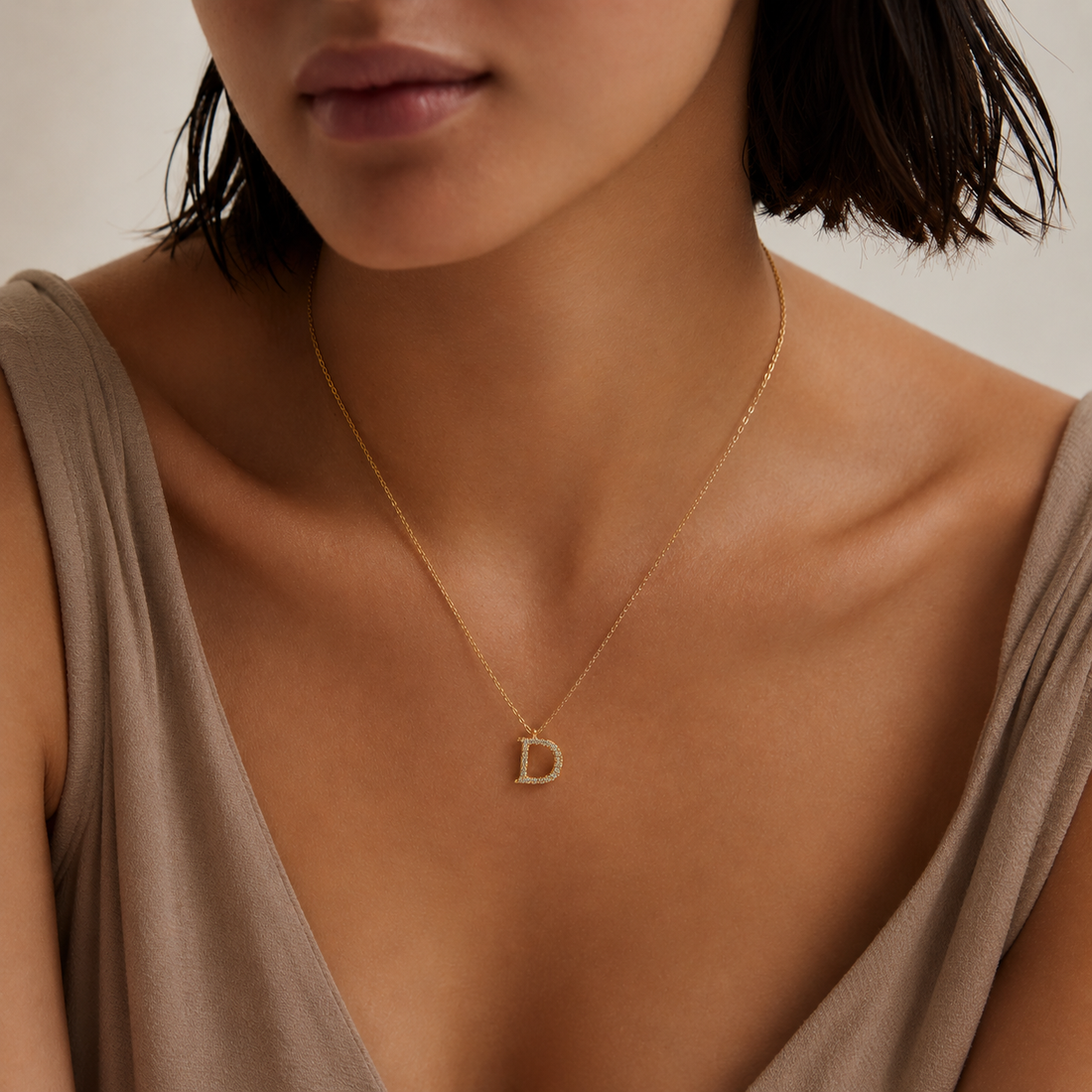 Letter D Pendant Necklace
