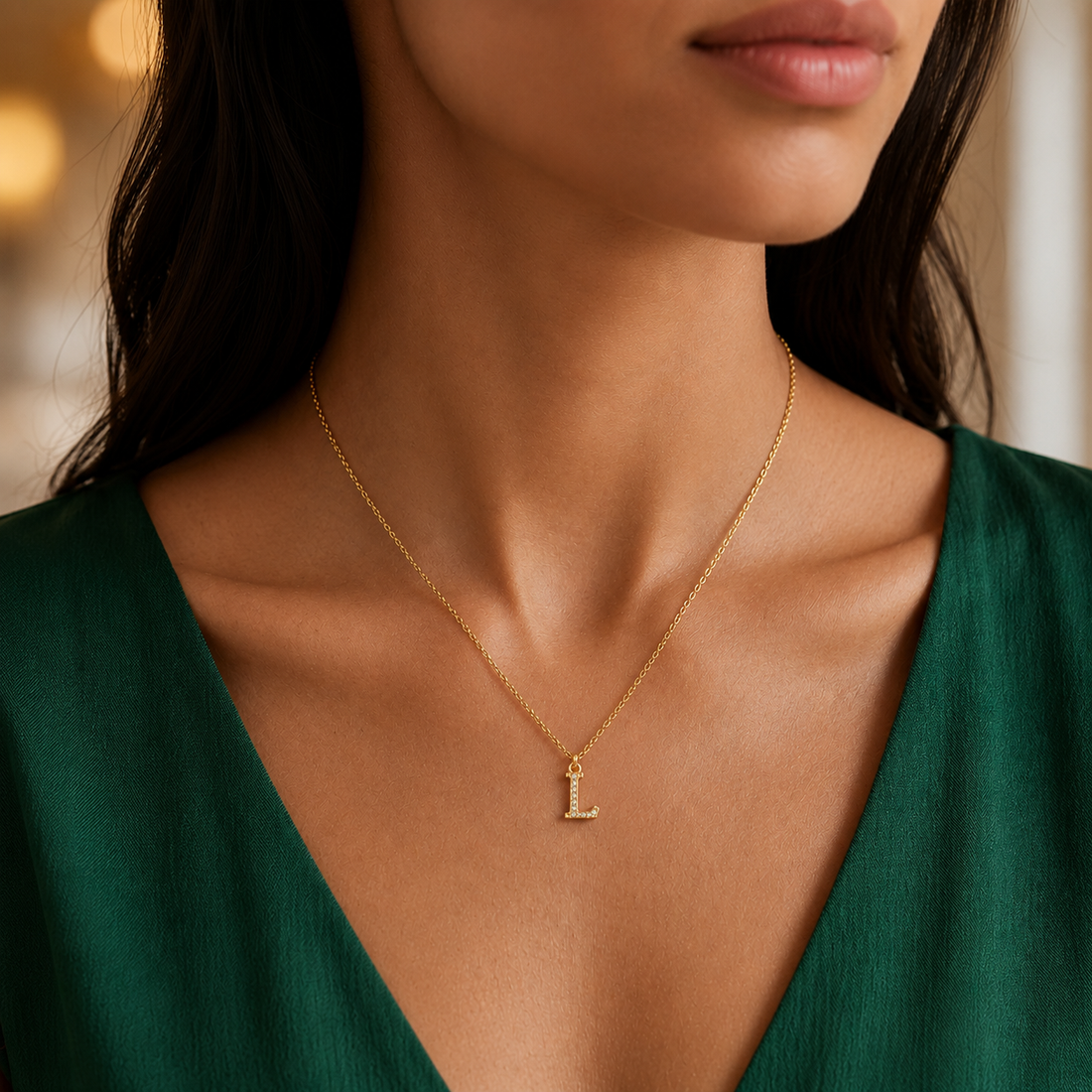 Letter L Pendant Necklace