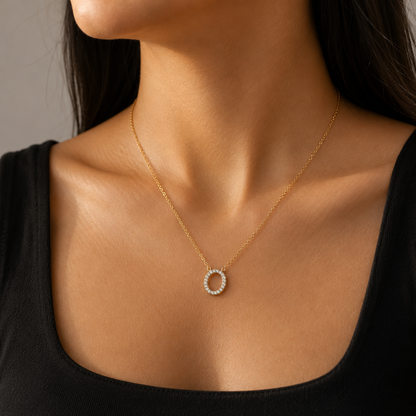 Letter O Pendant Necklace