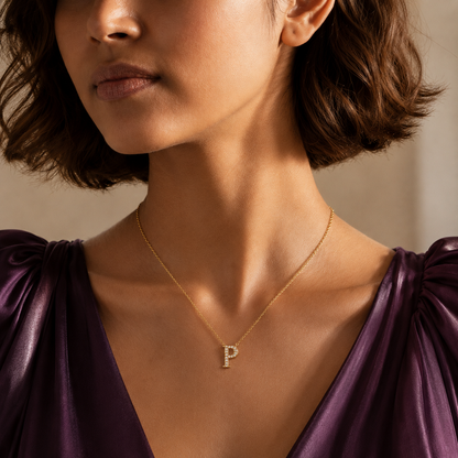Letter P Pendant Necklace